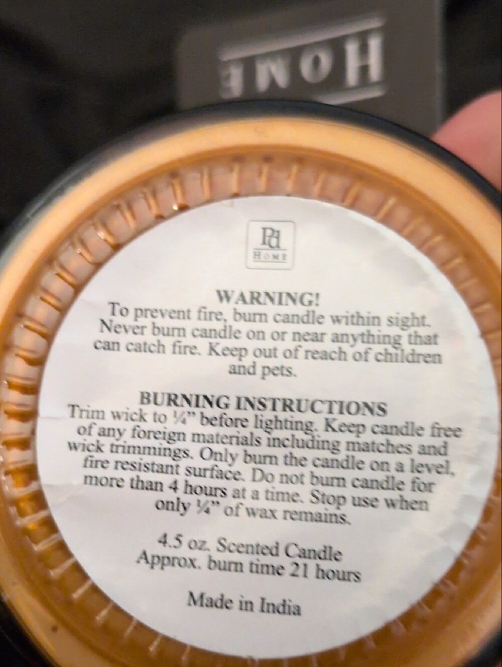 "Working From Home" Scented Soy Candle - Gold Amber - Picture 6 of 8